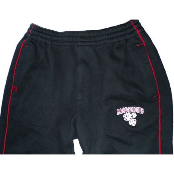 Vtg Y2k School of Hard Knocks Joggers Sweatpants XL Black red Baggy Dice Hip-Hop - Picture 7 of 14